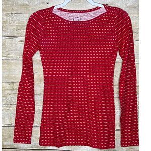 J. CREW LONG SLEEVE WIDE NECK WAFFLE KNIT CASUAL CLASSIC EVERYDAY ARTIST T  XXS